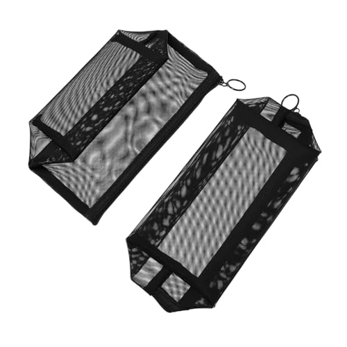 LIFKOME 2 Piezas Bolsa de Malla Transparente para Maquillaje y Aseo Organizador Portátil Resistente y Duradero para Viajes Accesorios de Viaje para Hombre con Gran Capacidad