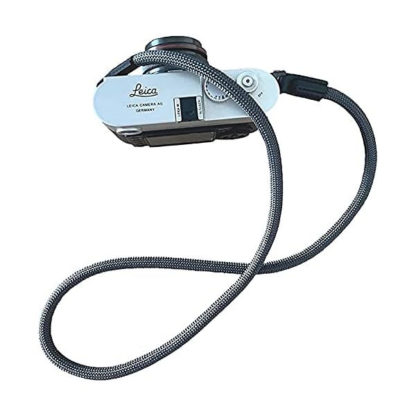 Eorefo Kameragurt aus Seil 100cm Nylon Kletterseil Kamera Hals Schultergurt für Spiegellose/Kleine Kameras.(Grau) – Bild 4