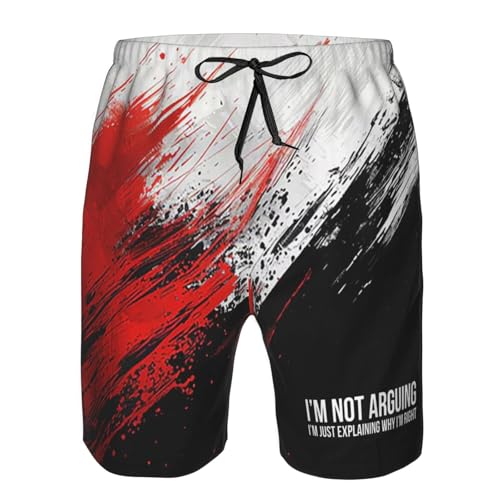 Board Shorts,I'm Not Arguing I'm Just Explaining Why I'm Right Mens Swim Trunks Beach Swim Shorts with Pockets2