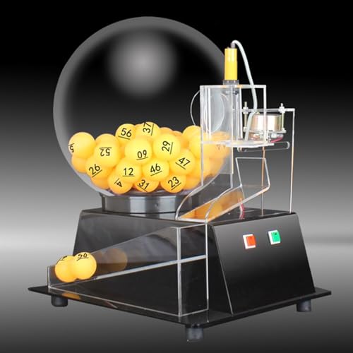 Máquina automática de dibujo de lotería con bolas, selección aleatoria para juego limpio, ideal para centros comerciales y actividades grupales