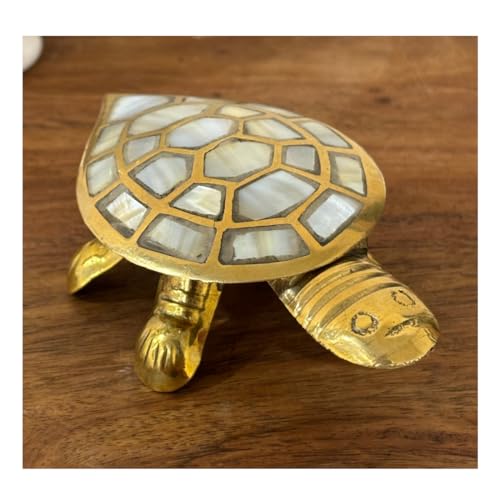 Image of Essential Feng Shui Tortoise Wish Fulfilling Brass Tortoise with Secret Wish Compartment for Good Luck for Home, Wealth and Prosperity, 4.6 x 64 Centimeters