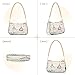 Shoulder Bags for Women Eiffel Tower Pattern Hobo Tote Handbag Small Clutch Purse with Zipper Closure