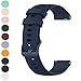 FitTurn 18mm 19mm 20mm 22mm Width Colorful Silicone Quick Release Wristband Replacement Sports Straps Bracelet Watch Band Strap with Quick Release Pins for Smartwatch (19mm, 10Pack)