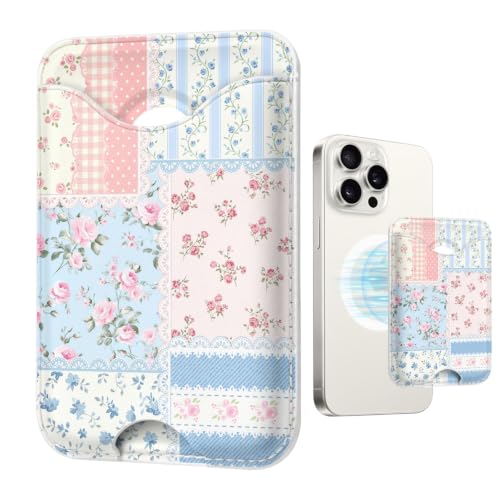 Image of Floral Phone Magnetic Wallet for Magsafe Compatible with iPhone 12-17 Pro Max Flowers