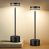 Gkeiten 2 Pack LED Cordless Table Lamp Rechargeable, 5000mAh...
