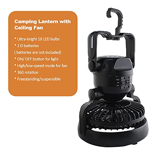 HAITRAL-2-Pack-Camping-Lantern-2-in-1-Portable-Camping-Tent-Light-with-Fan-for-Outdoor-Activities-Hurricane-Emergency