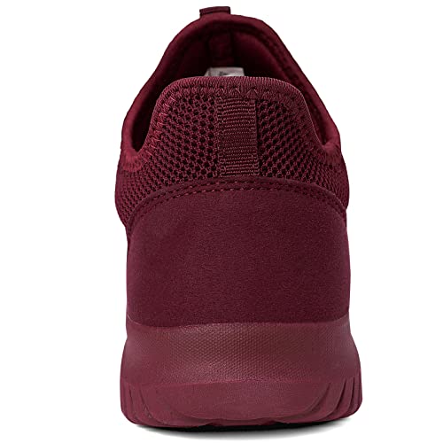 Troadlop Womens Walking Running Shoes Athletic Non Slip Tennis Fashion Sneakers Maroon Size 9.5 #TOP3