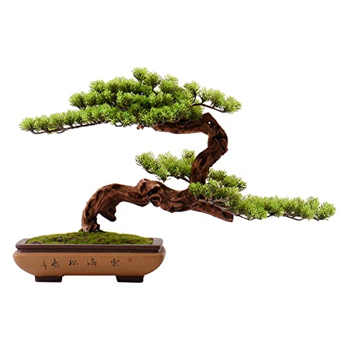 SWENEEN Bonsái Artificial, Árbol Artificial Grande con Maceta De Cerámica, Bonsái De Pino Artificial De Bienvenida, Árbol Falso para Decoración del Hogar, Árbol De Simulación, Pl,