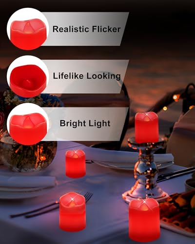 image for SHYMERY Flameless Votive Candles,Battery Operated LED Candle,24 Pack 2