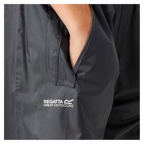 Regatta Professional Kids' Stormbreak Waterproof Overtrousers Black - Image 2