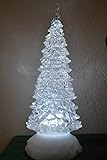 Maison en France Tannenbaum 27 cm mit LED Licht- Weihnachtslicht LED + leuchtendem Wasserwirbel- Leuchtender Kristall-Weihnachtsbaum aus Acryl-Glas