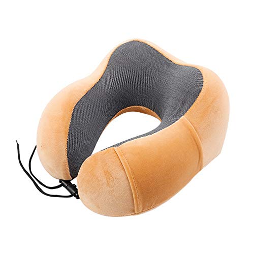 DANDELG Voyage Oreiller en Forme de U Oreiller en Mousse à mémoire de Cou Coussin Avion tête de Menton Coussin de Soutien Bureau Oreiller Siesta Cover