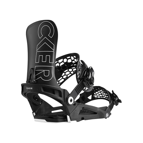 Nidecker Kaon Snowboard Bindings – All-Mountain Control with Asym Hadron-Hiback & Axis N1 Baseplate – Size L – Black