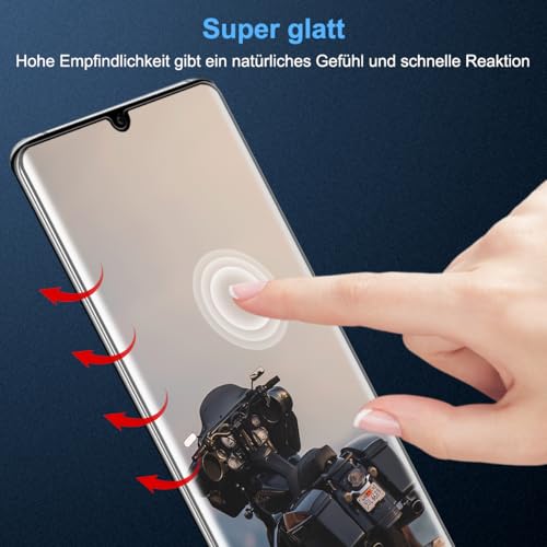 Beukei Panzerglas für Huawei P30 Pro 2 Stück Displayschutzfolie
