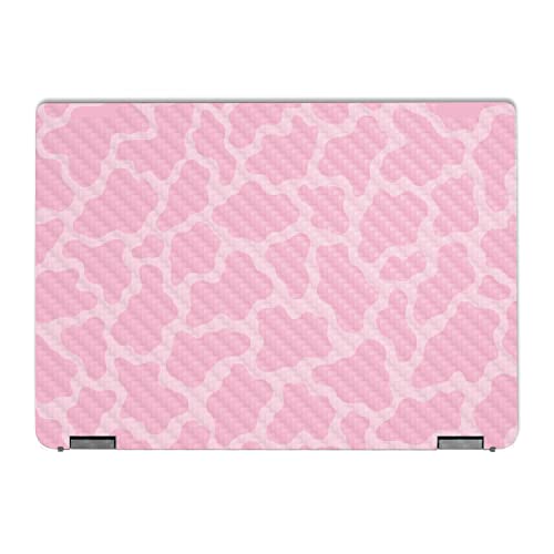 MightySkins Carbon Fiber Skin Compatible with Lenovo IdeaPad Flex 5 14" (2022) Full Wrap Kit - Pink Giraffe | Protective, Durable Textured Carbon Fiber Finish | Easy to Apply | Made in The USA