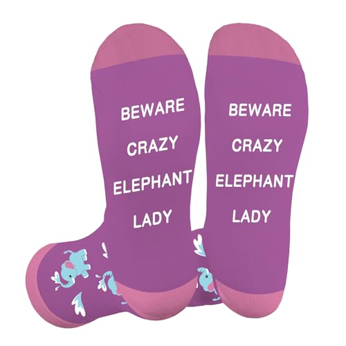 LSVGSAK Elephant Gifts for Women Girls Birthday Christmas Animal Lover Novelty Socks Elephants Themed Gifts for Elephant Lovers Bestie Friend Daughter Wife Sister Girlfriend Stocking fillers