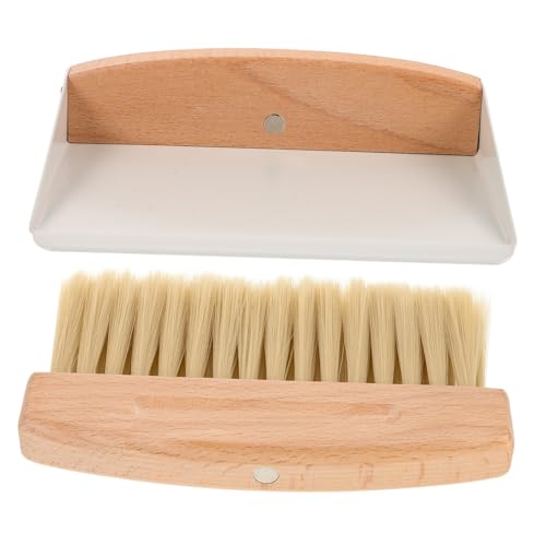 TOPPERFUN Mini Desktop Cleaning Broom and Dustpan Portable Small Table Sweeper with Nylon Bristles Compact Dust Pan Brush for Home Office Dormitory and Study Cleaning