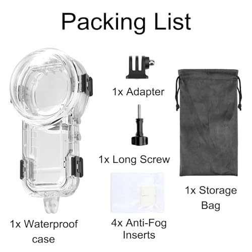 image for KETOPKIN Invisible Dive Case for Insta360 X5,60M/196FT Underwater Wate