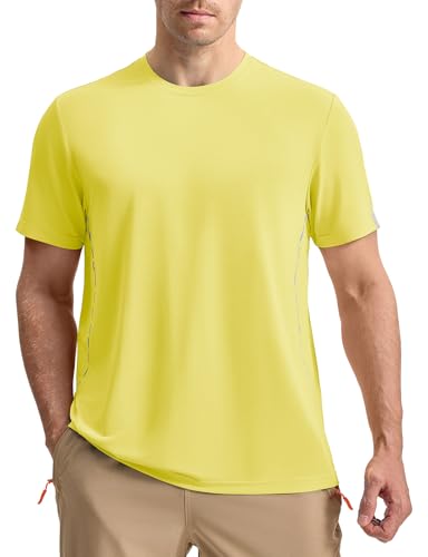 Rdruko Mens Athletic Shirts Dry Fit Short Sleeve Moisture Wicking Workout Shirts Breathable Cool Running Gym T-Shirt