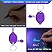 Daemson Invisible Ink Pen, Spy Pen with 3 PCS Mini UV LED Keychain Flashlight, Disappearing Ink Magic Pens with Black Light Markers for Secret Notes, Fit for Christmas Halloween Holiday Gifts (3 PCS)
