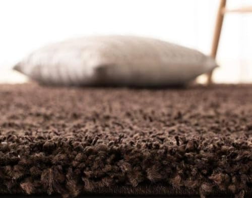 Image of Polyester Fluffy Fur Rugs & Modern Shaggy Floor Carpets for Living Room,Sofa Area,Hall,Kids Room,Guest Room | Elegent Bedside Runners for Besdroom(5X8 Feet Coffee)