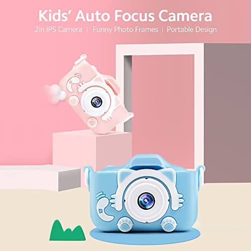 Câmera de selfie infantil de 20 MP com slot para cartão TF Câmera digital com foco automático IPS de