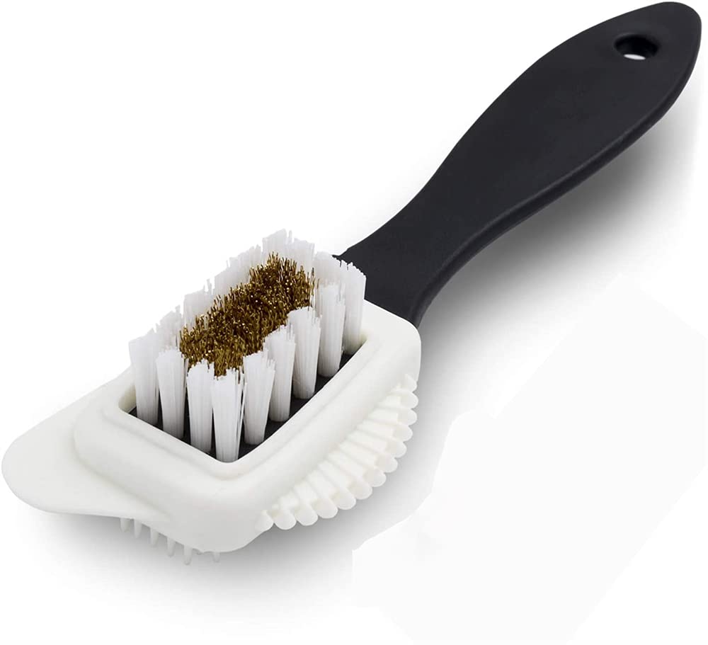 ELECDON Cleaning Brush, Suede Brush and Nubuck Shoe Cleaner Multifunctional 4 Sided Cleaning Shoe Brass Brushs, Premium Shoes Cleaner Kit Cleans and Gives Perfect Nap