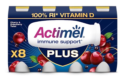 Actimel Plus Cherry & Elderberry Yoghurt Drink, 8x100ml