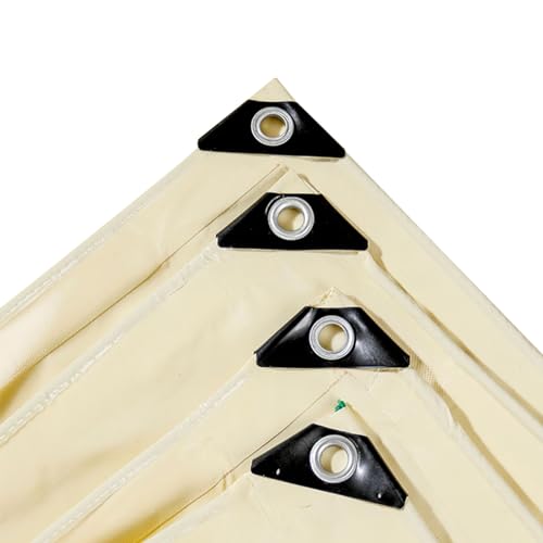 Lona de PVC resistente de 4x4 m beige multiusos impermeable exterior 2