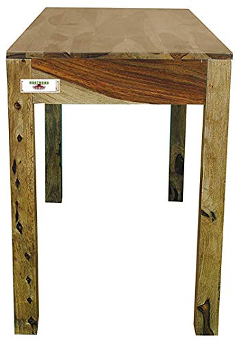 Image of Sheesham Wood Two Drawer Folding Study Table for Living Room | Provincial Teak Finish