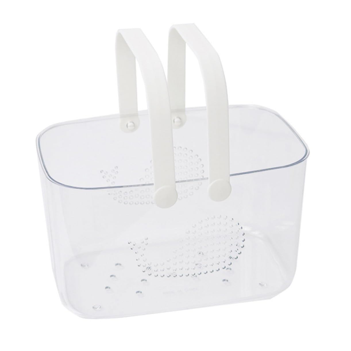 Panier de bain en plastique blanc avec poignée et grande capacité pour petits espaces