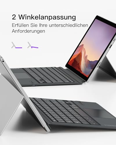 Clavier Surface Pro 7 Inateck azerty avec trackpad bluetooth - 3
