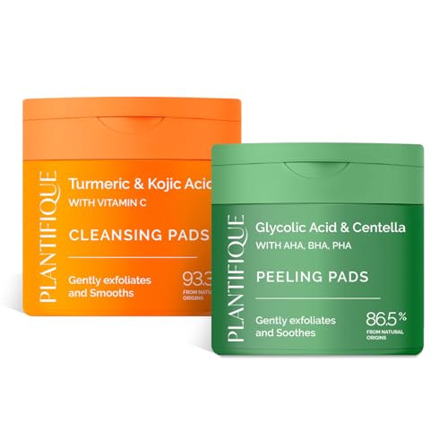 Disques coréens exfoliants visage PLANTIFIQUE soin anti-taches brunes hyperpigmentation