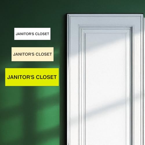 Plaque Armoire de Concierge 3" x 9" pour Identifier Rapidement vos Locaux - 4