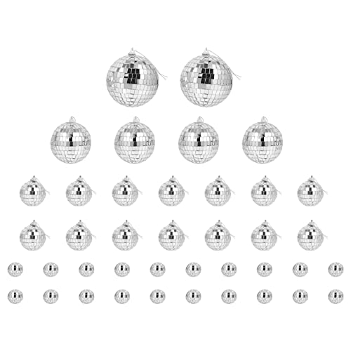 OHPHCALL 40�� �~���[�{�[�� �f�B�X�R���C�g �������̑��� ���ˋ��̑��� home decor illumination �������̂��j���̑��� �����ȃf�B�X�R�{�[�� �K���X Silver