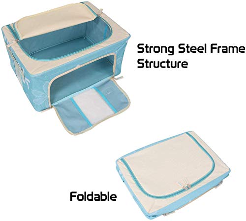 Image of Multi Functional Foldable Home Organization Steel Tip Based Waterproof Cloth Saree Cover Storage Bag with Handle (Multi Design-Color) (44 L)