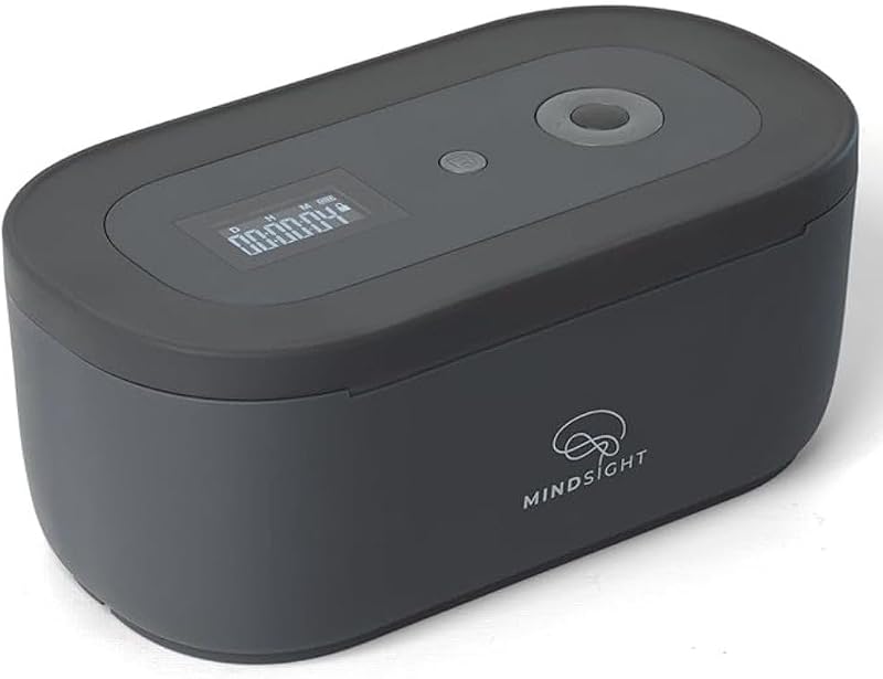 Mindsight Timed Lock Box | Unplug from Phones, Video Games, Social Media, Snacks & Cravings | 3 Modes based on Willpower | Easy to Use | Out of Sight ~ Out of Mind | Boost Your Mental Wellness