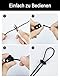 Sinofort 100 Stück Kordelstopper, Schwarz Kordelklemme, 5 Typen Schnürsenkel Stopper Seilstopper Kordelstopper, Schnürsenkel für Jacke Sportkleidung Rucksack Gummikordel Stopper Schnellverschluss