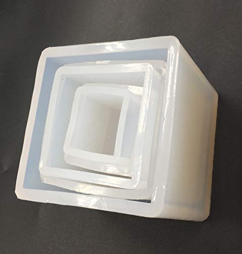 5Pcs/Set Cube Paperweight Silicone Mold for Polymer Clay Crafting, Soap Making, Resin Epoxy, Jewelry Making Assorted Size