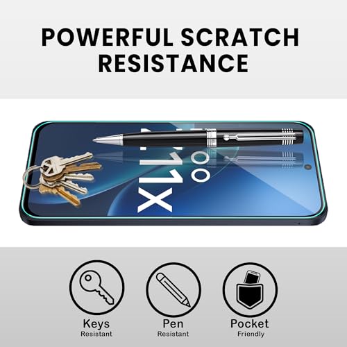 Image of FIRST MART Tempered Glass Screen Protector for iQOO Z11x - Full-Glue Screen Guard, 3D Edge to Edge, HD Clear, Bubble-Free, Case-Friendly, Black, Pack of 2