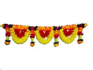 Afarza Artificial FlowerToran for Door Main Gate Entrance Garlands Hanging Entrance Home Decoration Bandarwal Traditional Diwali Handmade(40,L X 8,H) inch