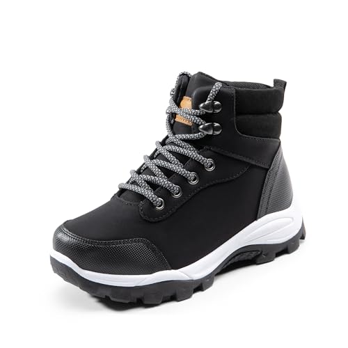 Dream Pairs Kids Hiking Boots Boys Girls High-Top Shoes Outdoors Lace-Up Lightweight Hiking Shoes For Little Kid Big Kid,Size 2 Little Kid,Black,Sdhb2401K cover