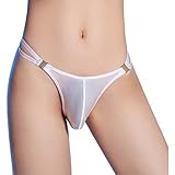 tiaobug jockstrap da uomo intimo string thong sexy hot per sesso tanga g-string mutande a vita bassa perizoma biancheria intima slip brief underwear per san valentino tipo a bianco xl