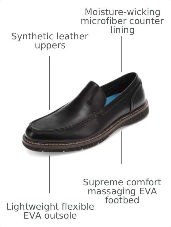 DOCKERS Mens Elmhurst Dress Casual Slip On Loafer Shoe, Black, 7 M - image 3