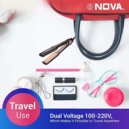 Nova NHS 901 Temperature Control Hair Straightner for Women (Black) - Image 6