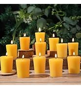 12 Pack Beeswax Votive Candles 100% Pure Beeswax Candles Bulk 15 Hours Burn Time Smokeless Bees W...