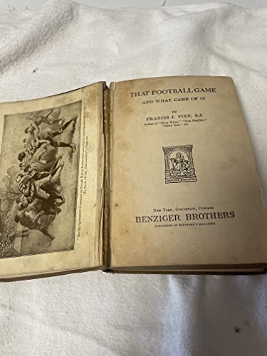 The Football Game and What Came of It B001N1BVTE Book Cover