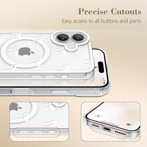 Coque iPhone 16 Plus blanche fine élégante pour femmes et filles