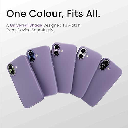 Image of CASEGEAR Silicone Snap Fit Back Cover Case Compatible with iPhone 17 | 8 Feet Drop Protection | Compatible with MagSafe | 360 Protection | Shockproof & Scratch Resistant | Misty Purple