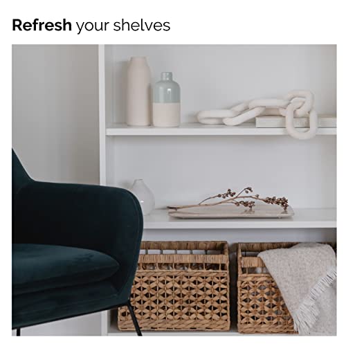 Peakoly Wood Chain Link Decor - Rustic White Washed Decorative Chain, Coffee Table Decor, Book Shelf Decor Accents, Made From Pine Wood, Bookshelf Decor,Boho, Country Or Modern Home Décor For Shelves #TOP2